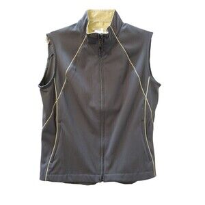Nike Golf Gray Womens Clima-Fit Vest Large Tour Performance Zip Up Sleeveless